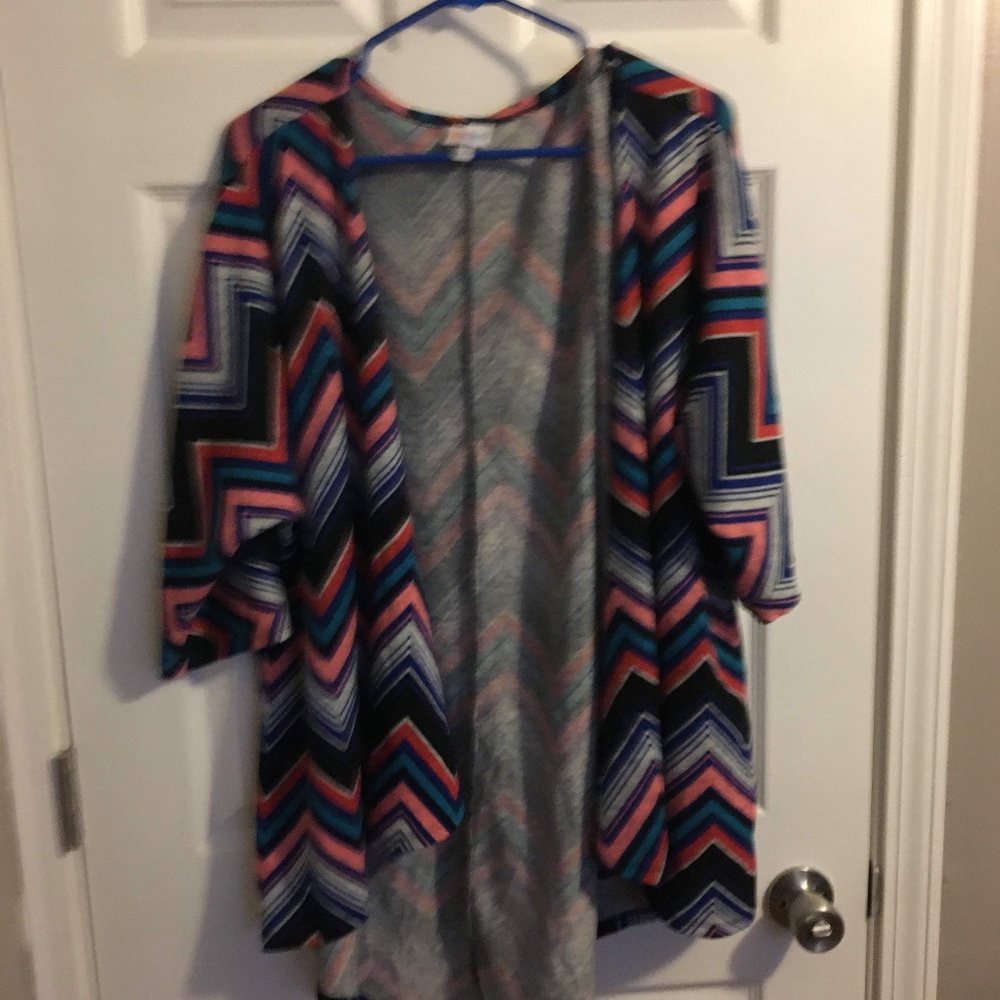 Geometric print cardigan
